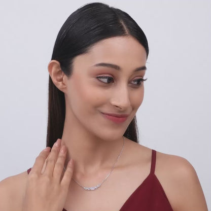 Silver Lunar Lustre Moonstone Necklace