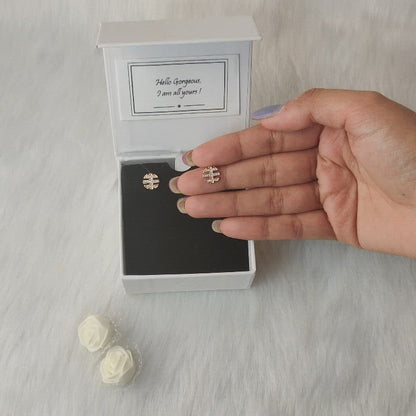 Rose Gold Elegant Stud Earrings