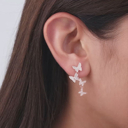 Anushka Sharma Rose Gold Wavering Wings Earrings