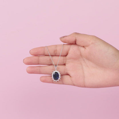 Silver Blue Beam Pendant