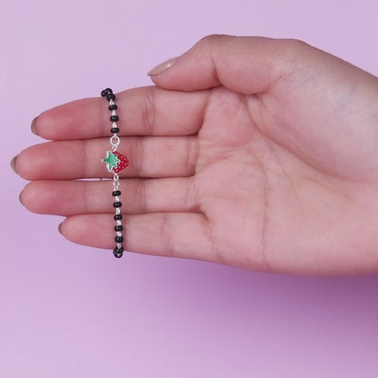 Silver Very Berry Strawberry Infant Bracelet (0-18 months)