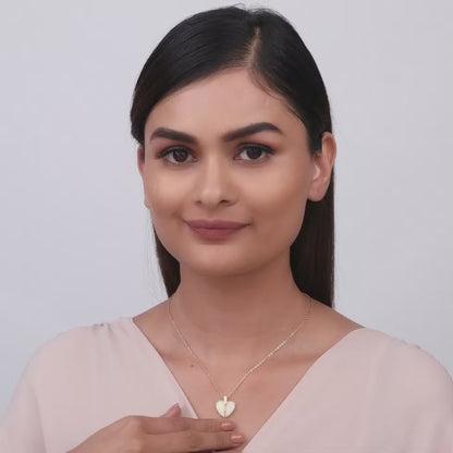 Anushka Sharma Golden Secret Heart Pendant with Link Chain