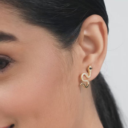 Golden Serpentine Earrings