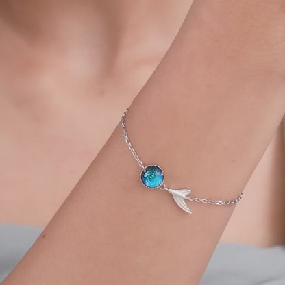 Silver Fin in Ocean Bracelet