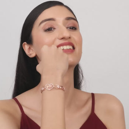 Anushka Sharma Rose Gold Dreamy Love Heart Bracelet