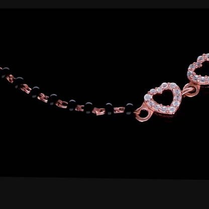 Rose Gold Lucky Hearts Kids Nazariya Bracelet (3-5 yrs)