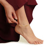 Golden Beads And Chains Anklet