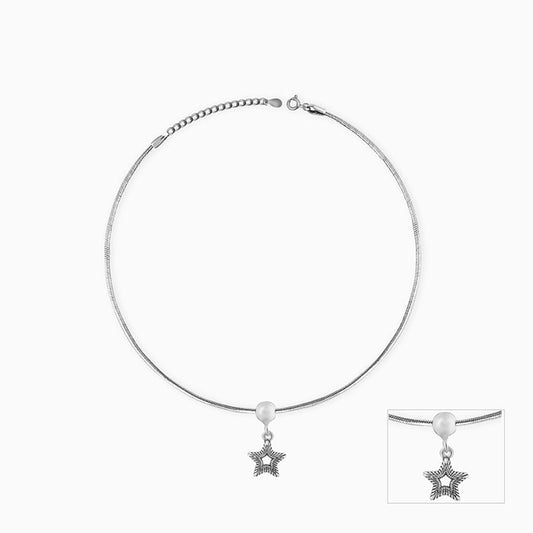 Silver Classic Star Anklet