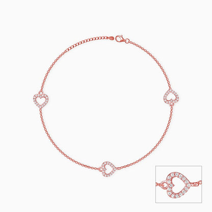 Rose Gold Love Story Anklet