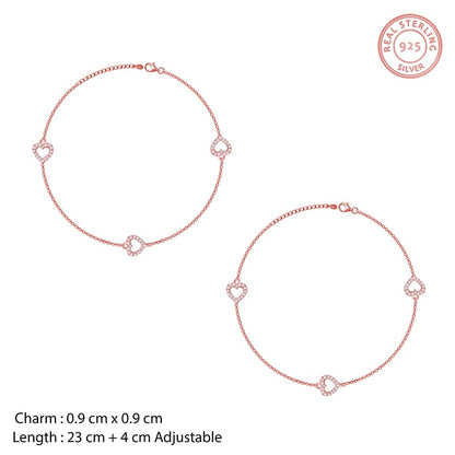 Rose Gold Love Story Anklet