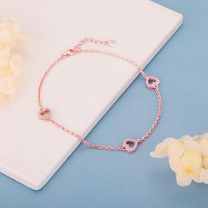 Rose Gold Love Story Anklet