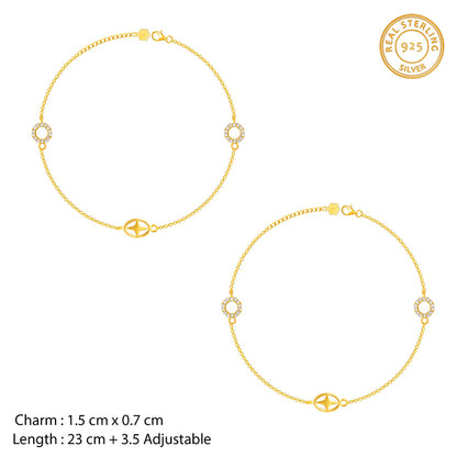 Golden Charm Love Anklet