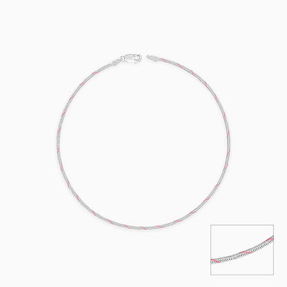 Rose Gold and Silver Snake Chain Anklet
