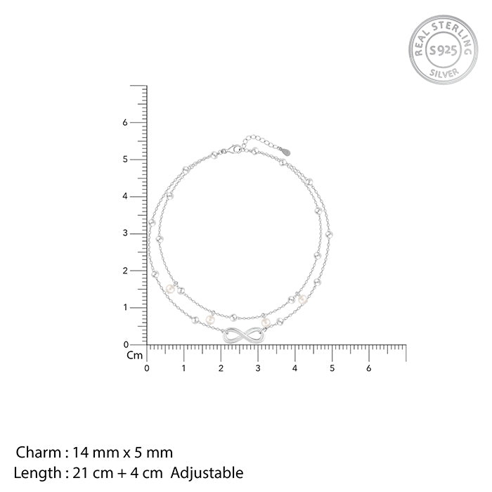 Silver Infinity Anklet - view 4