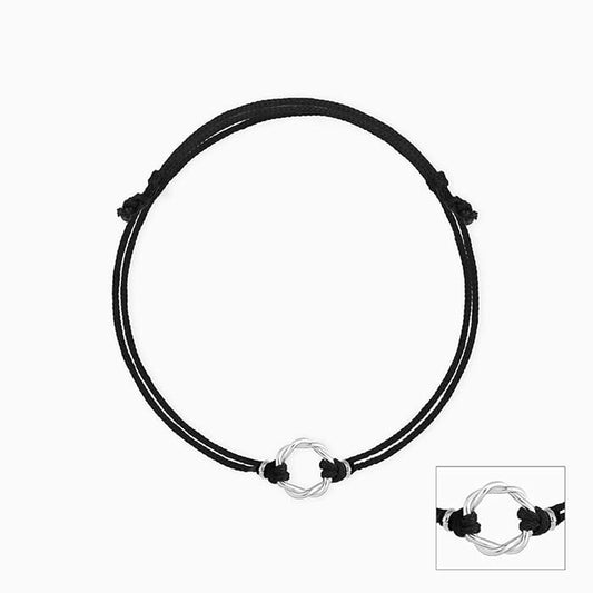 Silver Braided Ring Anklet