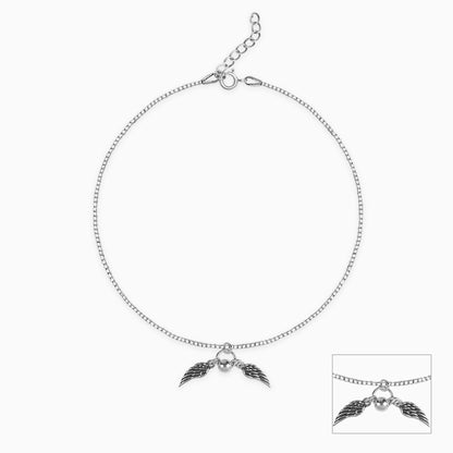 Oxidised Silver Wing Anklet