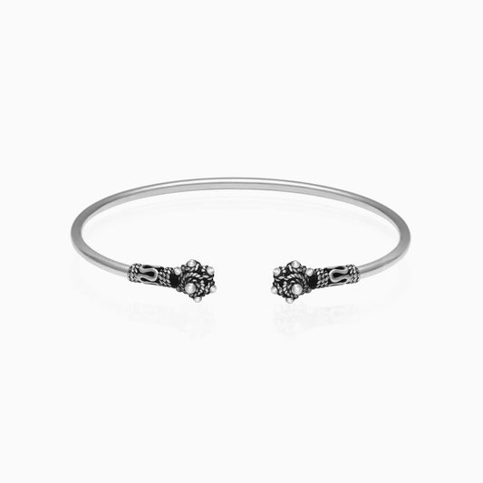 Oxidised Silver Tribal Cuff Bracelet