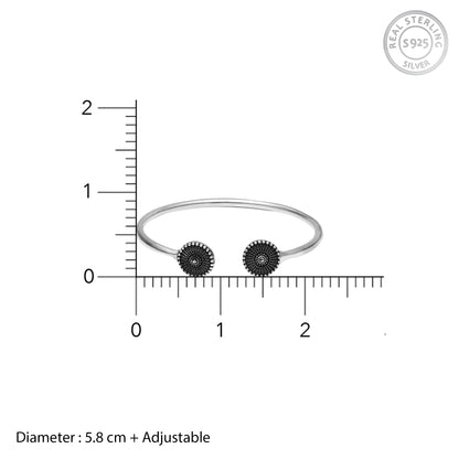 Oxidised Silver Minimal Bracelet