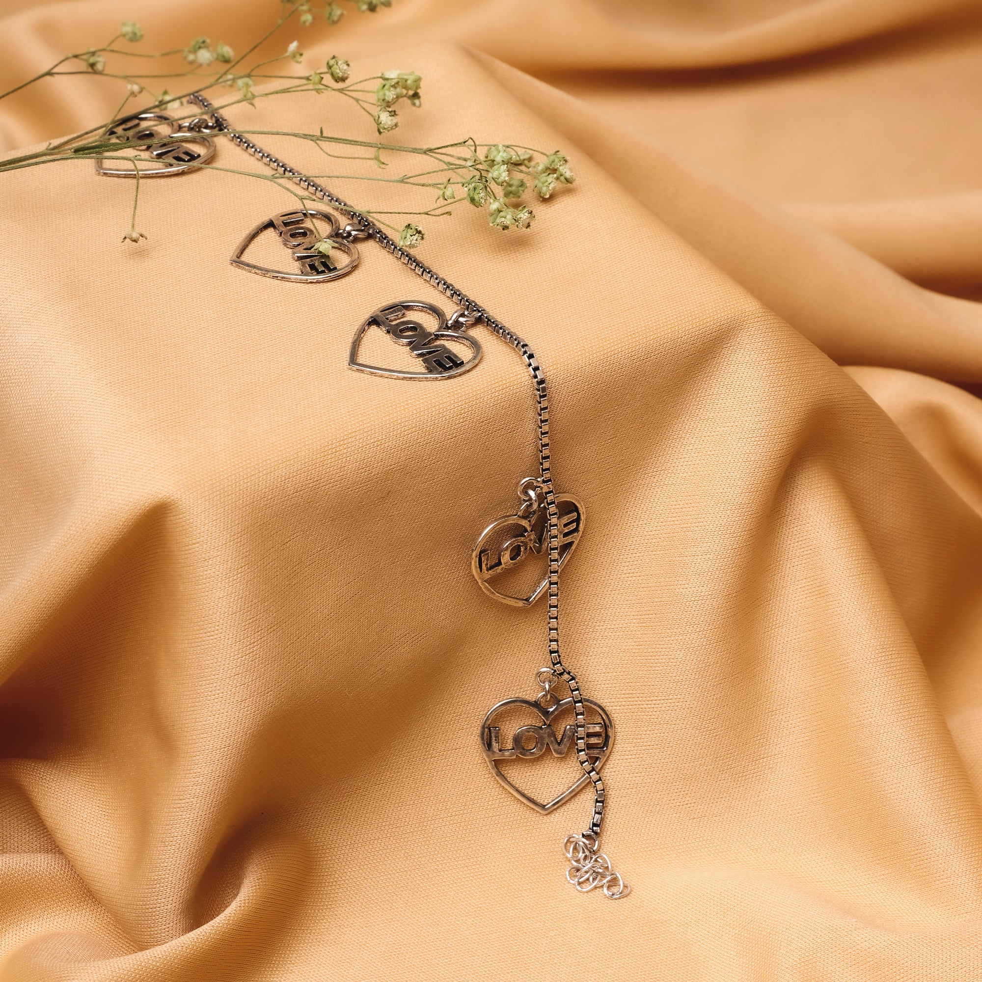 Oxidised Silver Love Bracelet - view 4