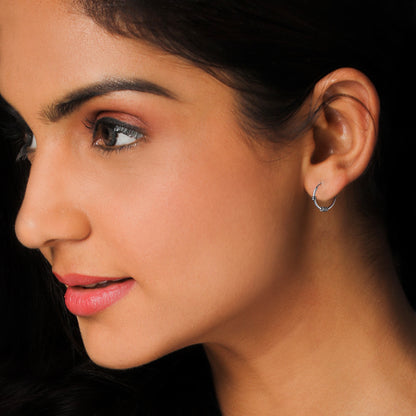Oxidised Silver Ring Baali (Hoops) For Him