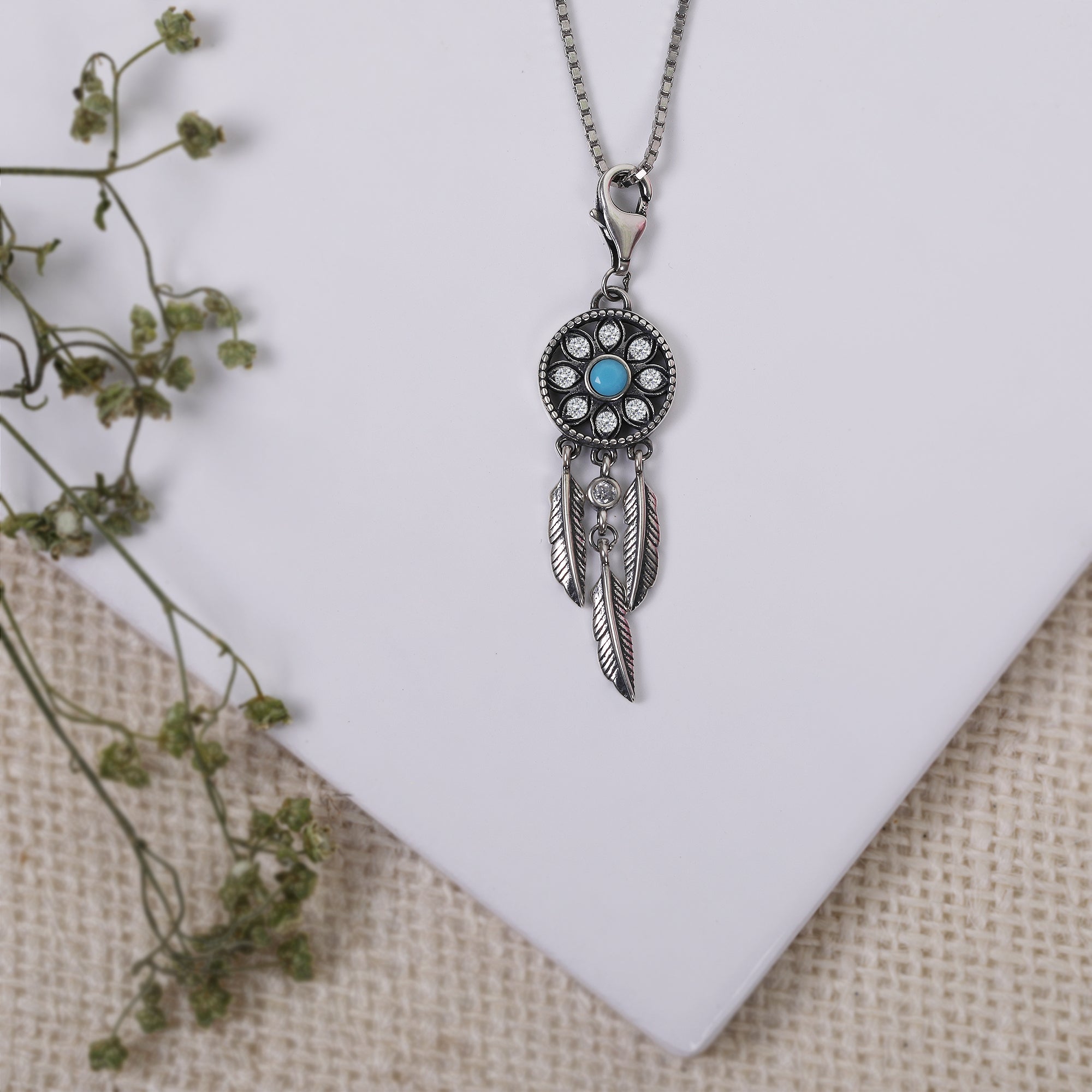 Dreamcatcher necklace dream catcher necklace Indian jewelry tribal necklace  wiccan jewelry