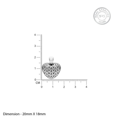 Oxidised Silver Charming Heart Pendant with Box Chain
