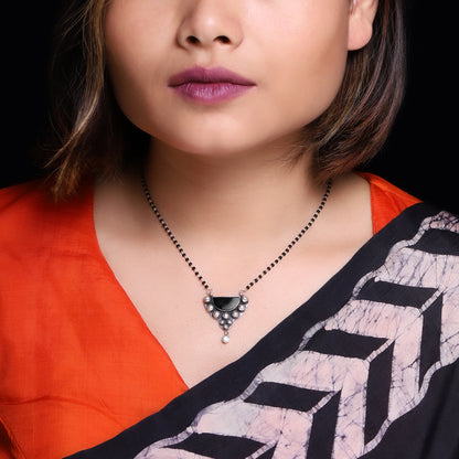 Oxidised Silver Sun Mangalsutra