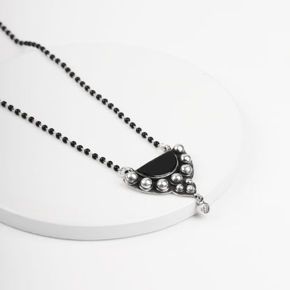 Oxidised Silver Sun Mangalsutra