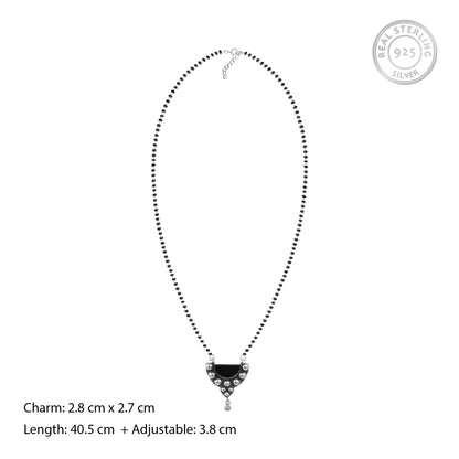 Oxidised Silver Sun Mangalsutra