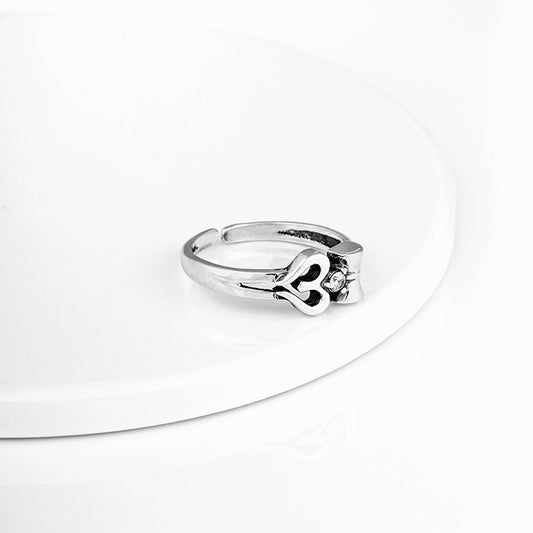 Oxidised Silver Om Shiva Ring for Him