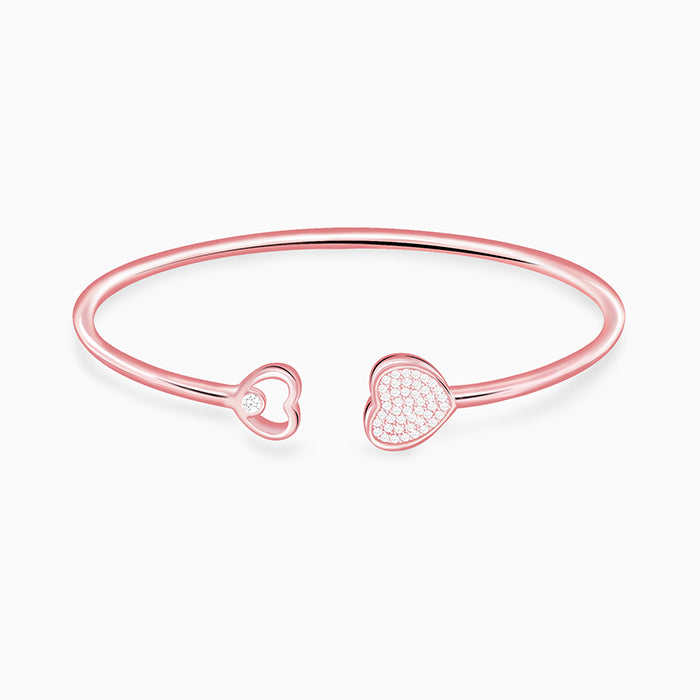Rose Gold Dual Heart Bracelet - Image 1