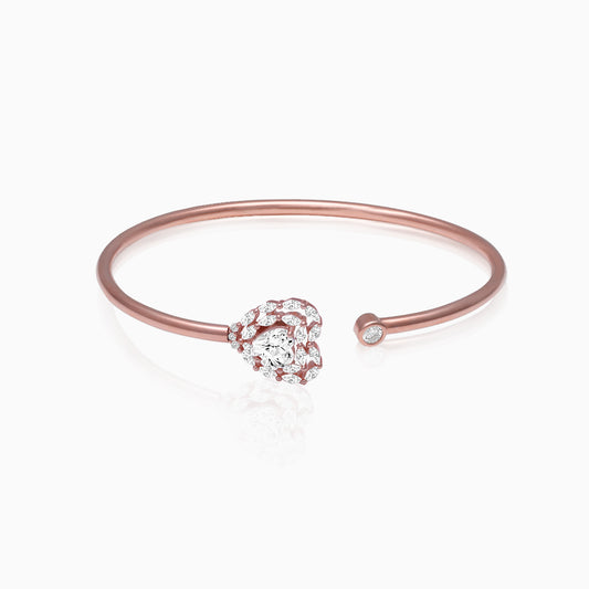 Rose Gold Studded Heart Bracelet