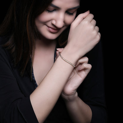 Silver Zircon Tennis Bracelet