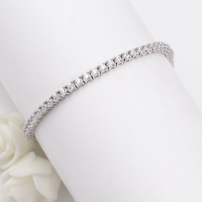 Silver Zircon Tennis Bracelet