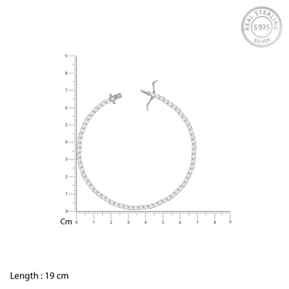 Silver Zircon Tennis Bracelet