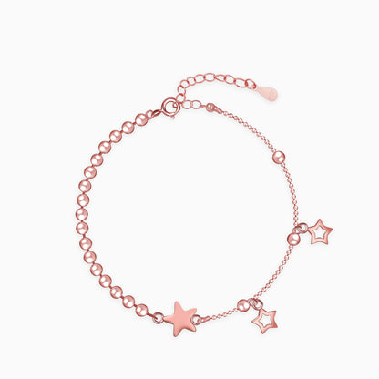 Rose Gold Star Charm Bracelet