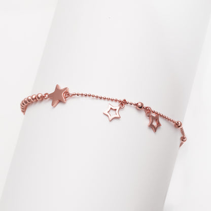 Rose Gold Star Charm Bracelet