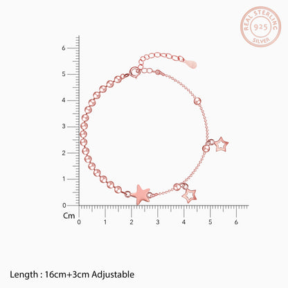 Rose Gold Star Charm Bracelet
