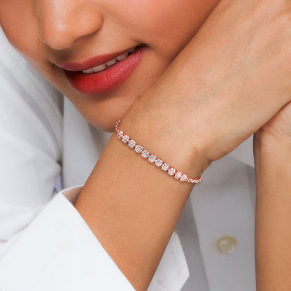 Rose Gold Shimmer Beads Bracelet