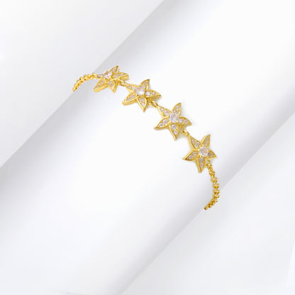 Golden Dancing Stars Bracelet