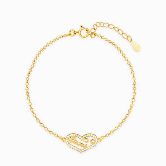 Golden One Love Heart Bracelet