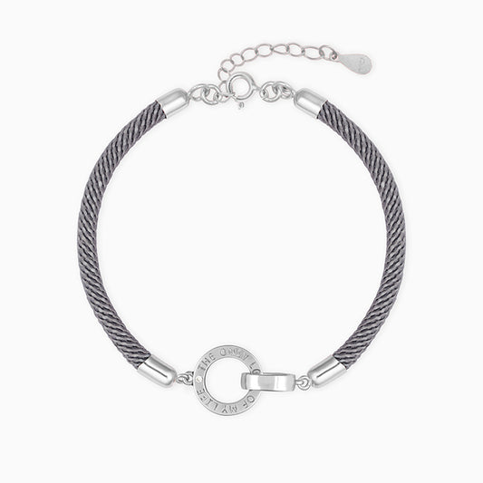 Silver Matte Grey Bracelet