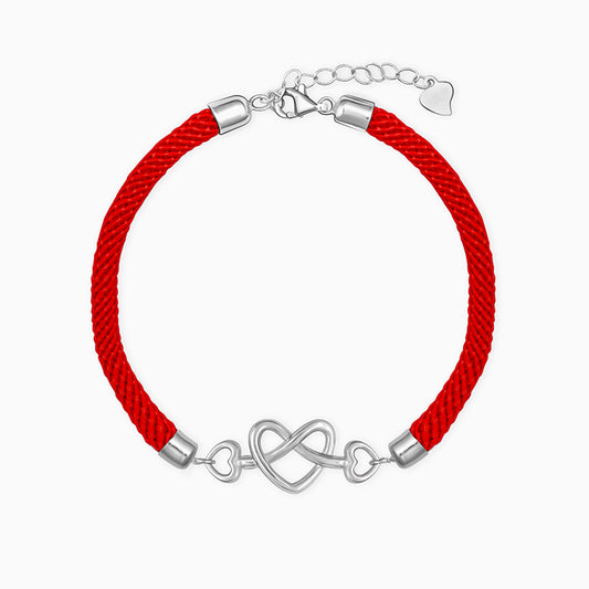 Silver Into You Red Bracelet