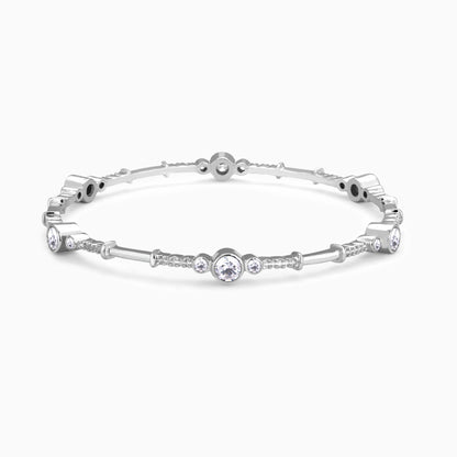 Silver Beaded Bangle