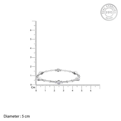 Silver Beaded Bangle