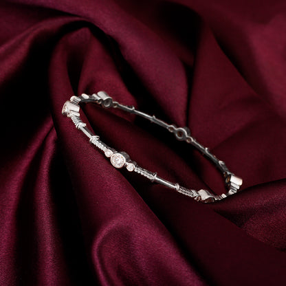 Silver Beaded Bangle