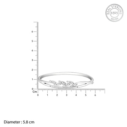 Silver Leaf Centrepiece Bracelet