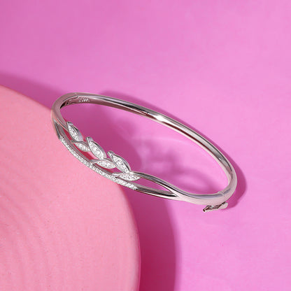 Silver Leaf Centrepiece Bracelet