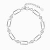 Silver Rectangular Link Chain Bracelet