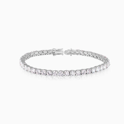 Silver Sparkly Elegant Tennis Bracelet